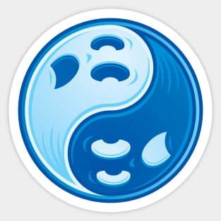 Ghost Yin Yang Sticker